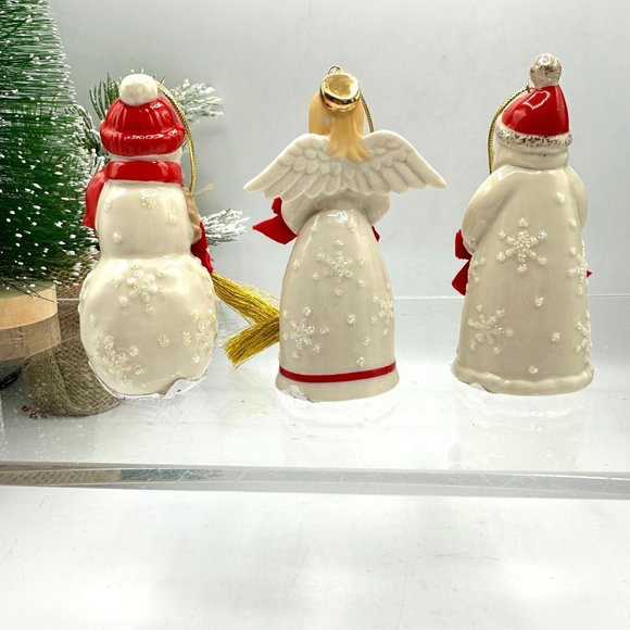 Lenox Jingles Ornaments Santa Snowman Angel Christmas Holiday Decor Set Of 3 - Picture 2 of 11